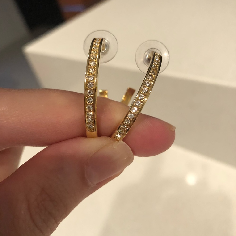 Touchstone crystal earrings